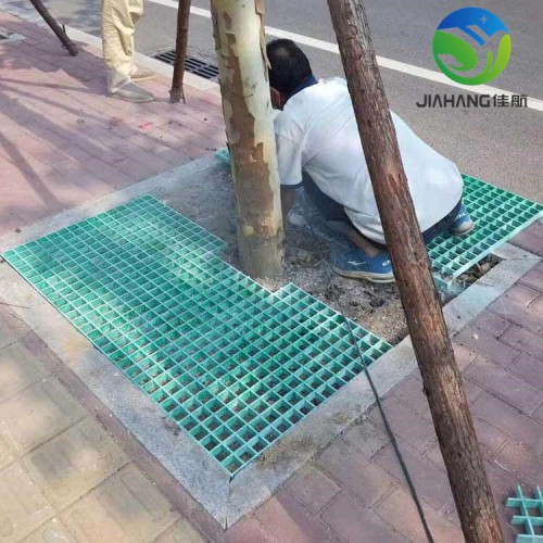 市政樹池用25玻璃鋼格柵 樹篦子格柵 護(hù)樹網(wǎng)格板定制