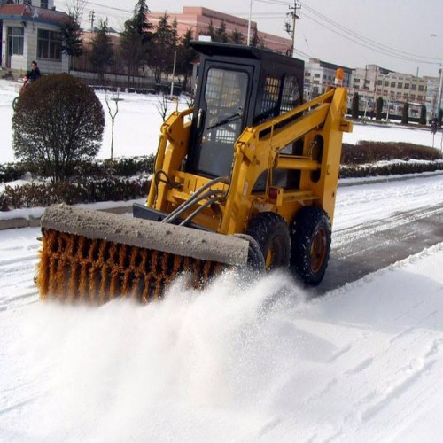河北滾刷掃雪機 滾刷除雪車 卡車推雪鏟