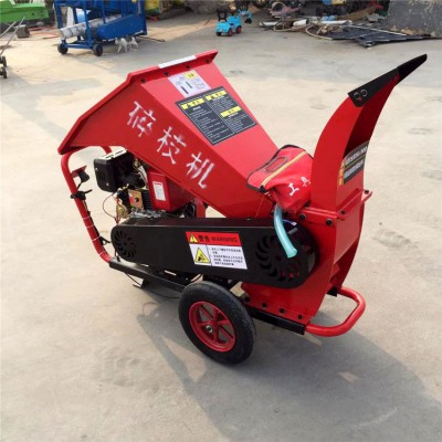 小型碎枝機 臥式移動粉碎樹枝機 木材粉碎機