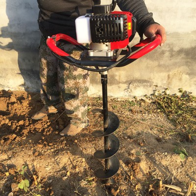 造林挖洞機圖片 大棚埋樁打孔機 便攜式栽樹挖坑機