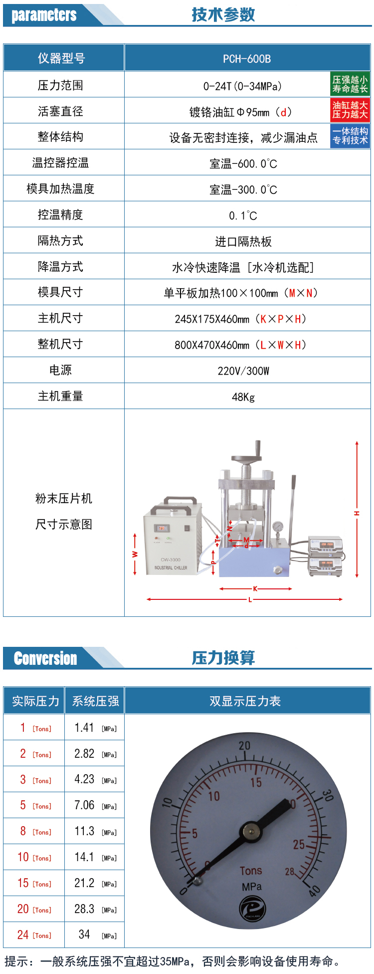 PCH-600B參數