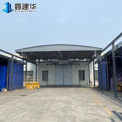 戶外鋼立柱電動(dòng)推拉棚 伸縮雨棚 大型球場(chǎng)遮陽(yáng)蓬頂項(xiàng)目