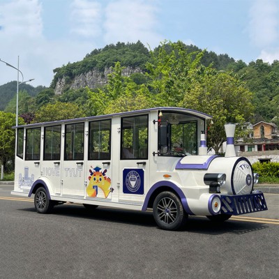 14座小火車造型電動觀光車廠家校園廠區(qū)接待車景區(qū)旅游車價(jià)格