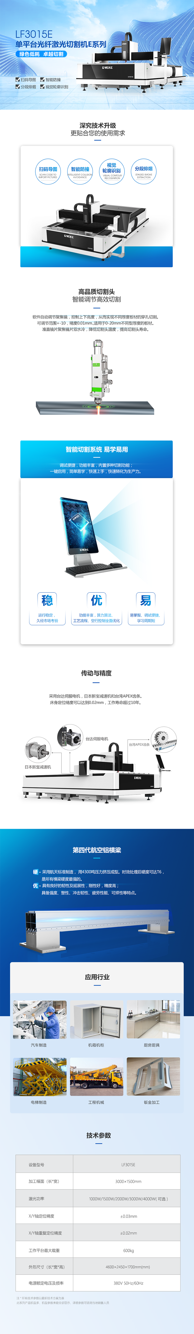 經濟型激光切割機E系列-LF3015E1